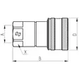 PIKALIITIN NAARAS 1/2" BSP ISO A 7241-1 FASTER - Letkut ja tarvikkeet - NV12GASF-IP - 3