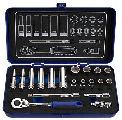 HYLSYSARJA 1/4" 19-OS. BOXO TUUMAMITAT - Hylsysarjat - 284-B33-2019S - 1