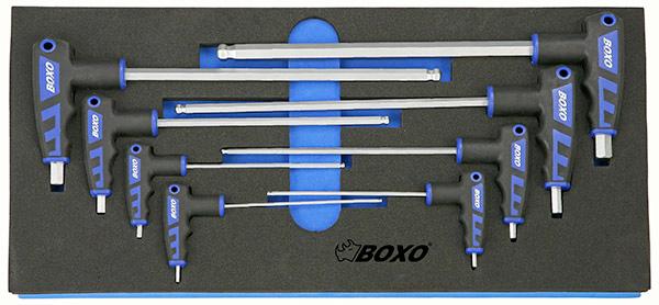 KUUSIOKOLOAVAINSARJA T-KAHVA TUUMAMITAT - Moduulit työkaluvaunuihin - 284-BX020S - 1