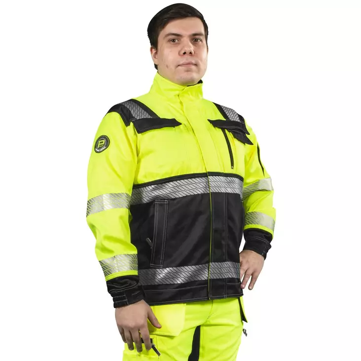 TAKKI GRANIITTI FL.KELT/MUSTA LK2 EN20471 - Kesätyötakit - PAT548K-XS - 1