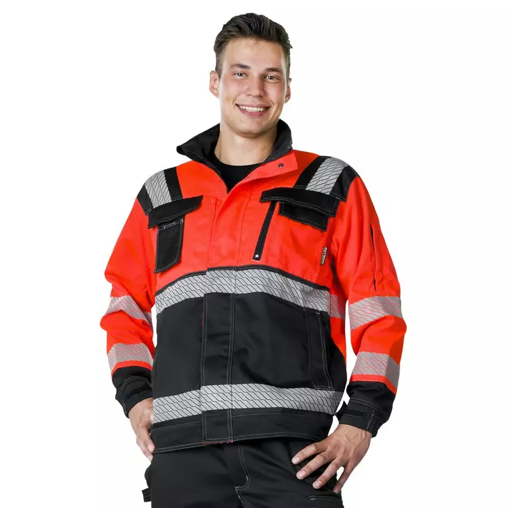 TAKKI GRANIITTI FL.PUN/MUSTA LK2 EN20471 - Kesätyötakit - PAT548P-XS - 1