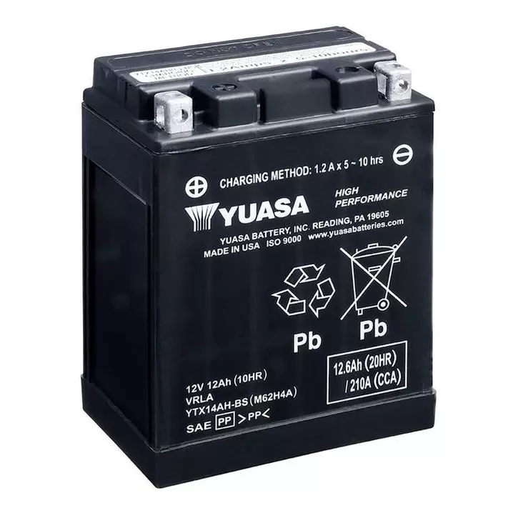 YUASA HIGH PERFORMANCE YTX14AH-BS (CP) - Ajoneuvojen akut - YTX14AH-BS - 1