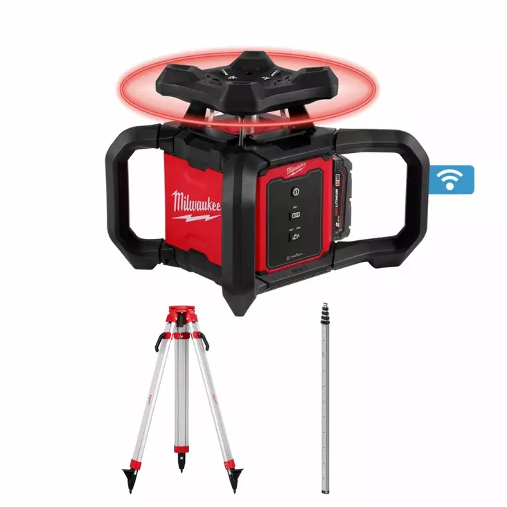 MILWAUKEE M18 RLOH600-SET LASER PAKETTI - Pyörivät laserit - MWROLH600SET - 1