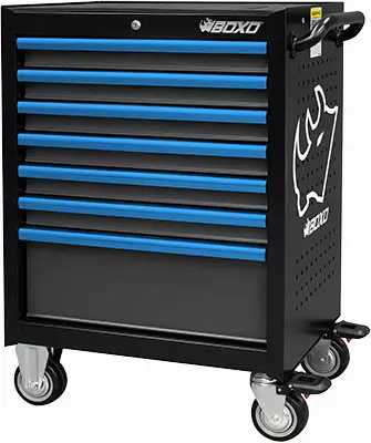 BOXO TYÖKALUVAUNU 7 VETOLAATIKOLLA VÄRIKAHVOILLE - Työkaluvaunut - 285-7071X - 2