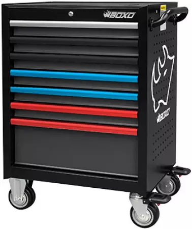 BOXO TYÖKALUVAUNU 7 VETOLAATIKOLLA VÄRIKAHVOILLE - Työkaluvaunut - 285-7071X - 1